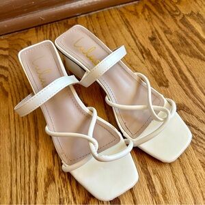 Lulu’s White Strappy Sandals